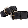 Black Italian Leather Collars With Elegant Italian Hardware