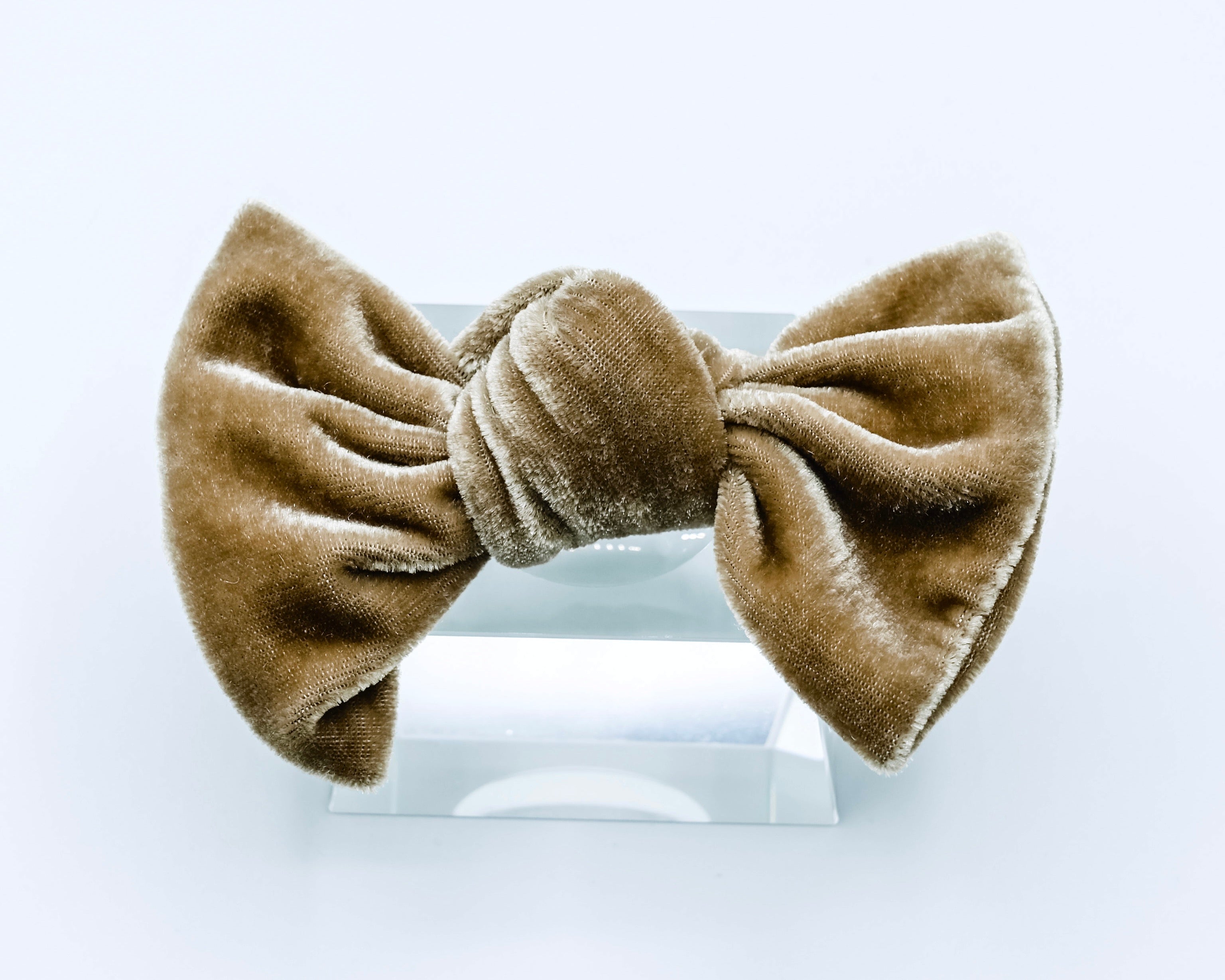 Velvet Knot Bow: Latte