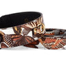 Butterfly Print Italian Leather Classic Collar & Leash Set