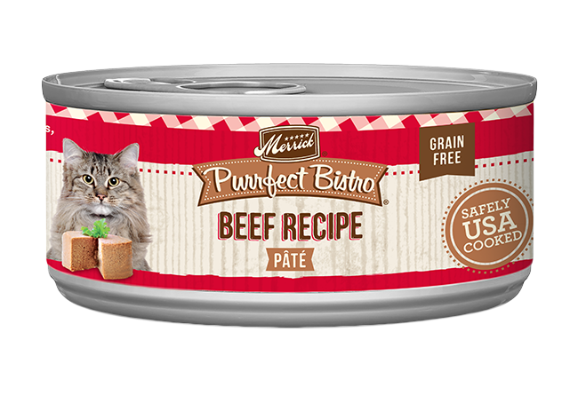 Merrick Purrfect Bistro Grain Free Adult Beef Pate Cat Food