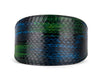 Blue, Green, Black, Yellow Snake 4" Wide Style Collar
