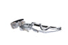 Allysa Payne Silver Studded Italian Leather Swarovski Crystal Dog Collar, Leash & Harness Set