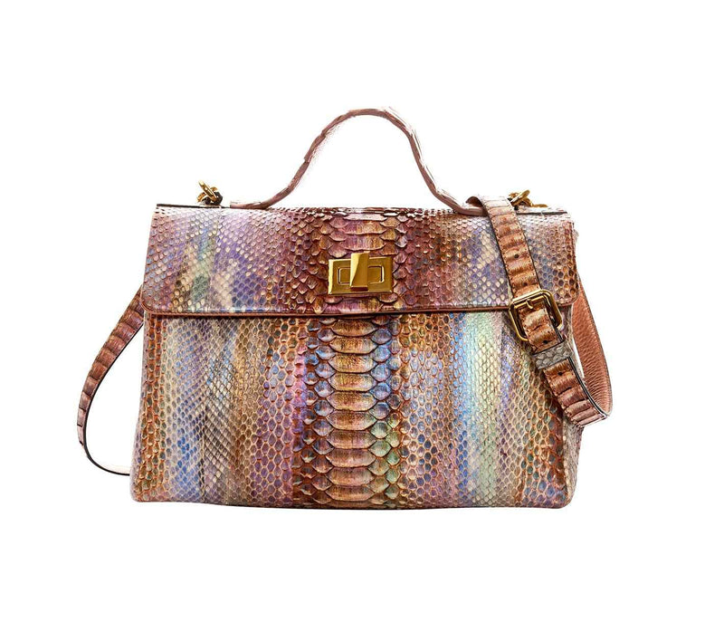 Allysa Payne Iridescent Python & Business/Travel Bag