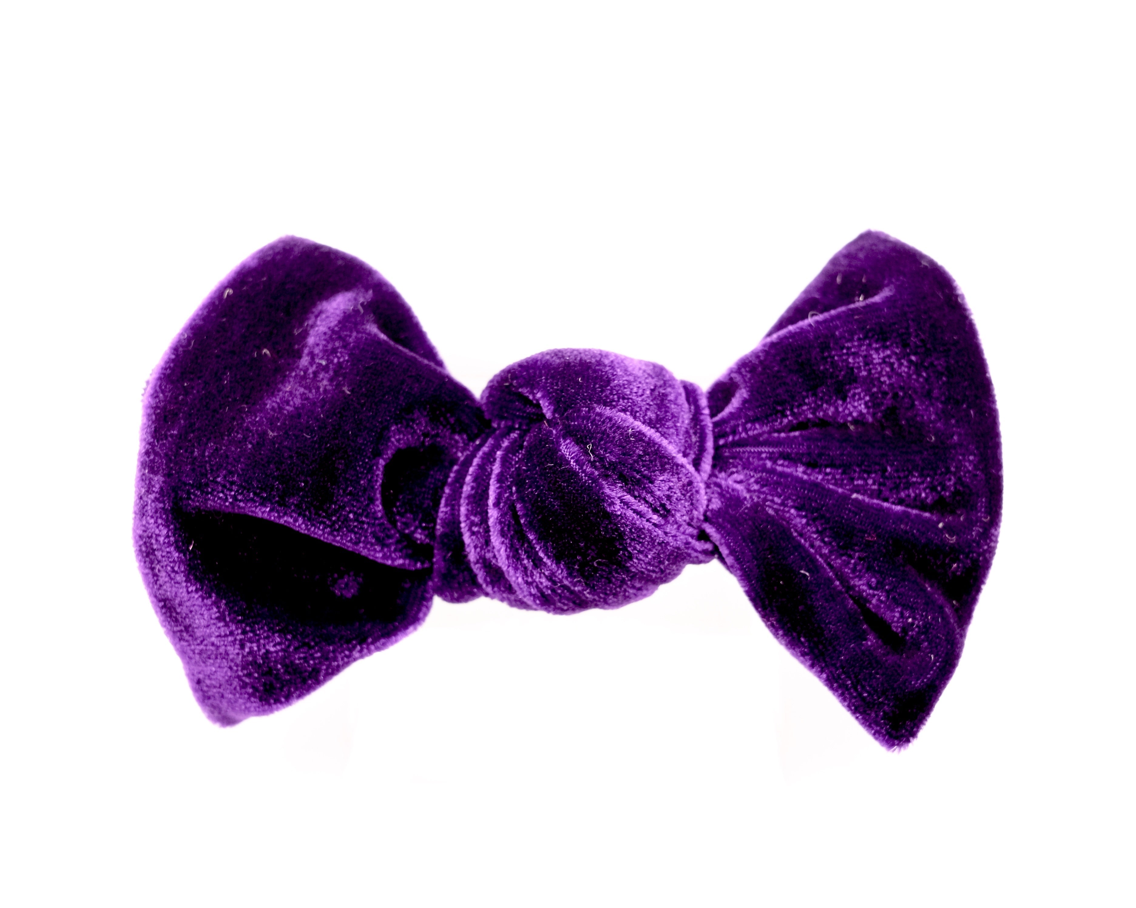 Velvet Knot Bow: Royal Purple