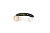 Allysa Payne White & Gold Polka Dot Italian Leather Dog Collar With Orante Italian Hardware