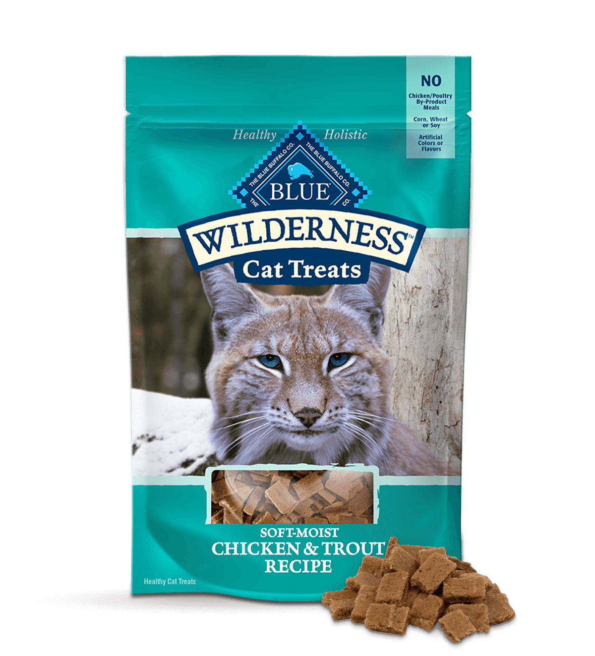 Blue Buffalo Blue Wilderness Soft-Moist Cat Treats Chicken and Trout Treats (2oz)