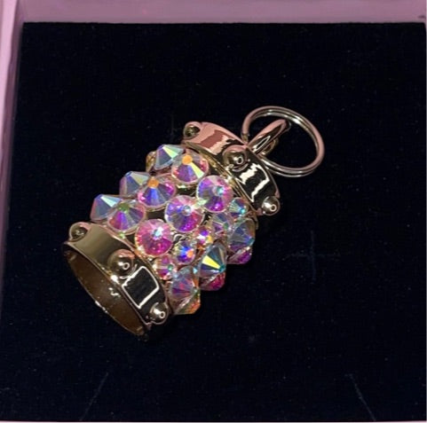 Allysa Payne Gold Swarovski Crystal Cylinder Charm