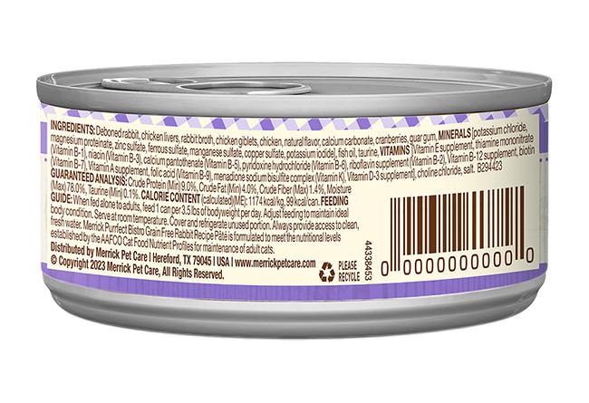 Merrick Purrfect Bistro Grain Free Adult Rabbit Pate Cat Food