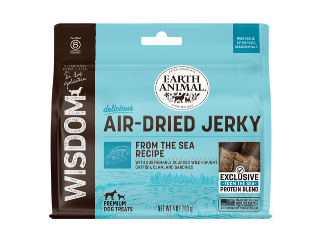 Earth Animal Wisdom Air Dried From The Sea Jerky Dog Treats (4oz)