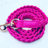 Dog Lead Lipstick Pink Plaited