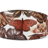 Butterfly Print Italian Leather 3” Wide Style Collar