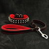 Bestia Dog Gear Genuine Leather Dog Collar - Red
