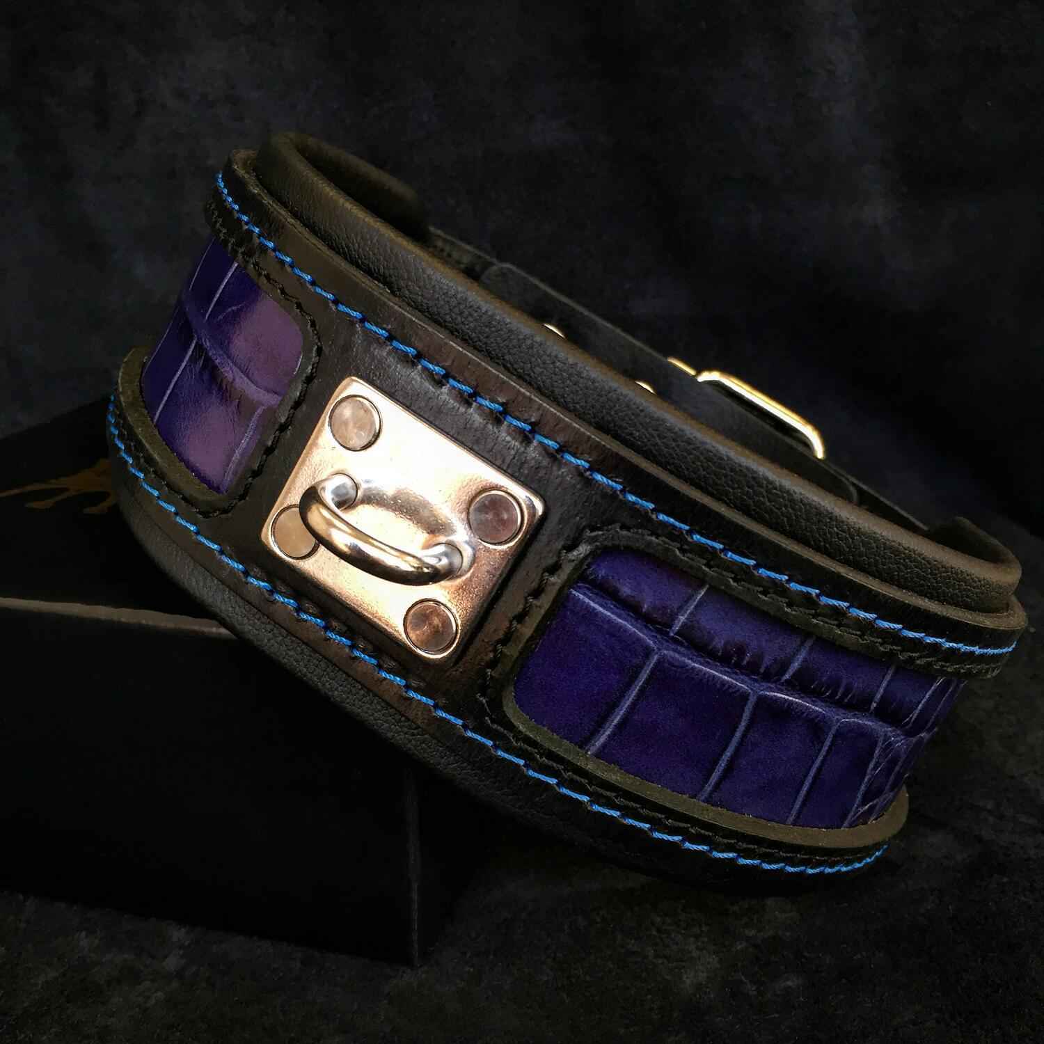 Bestia Reptile Leather Dog Collar