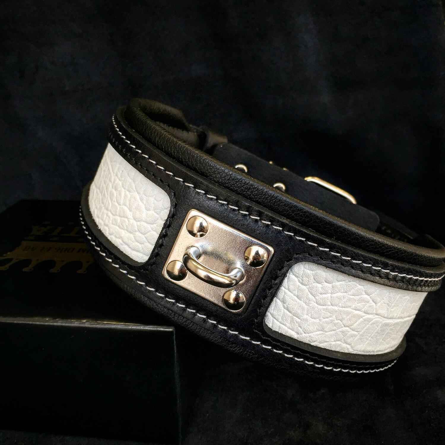 Bestia Reptile Leather Dog Collar