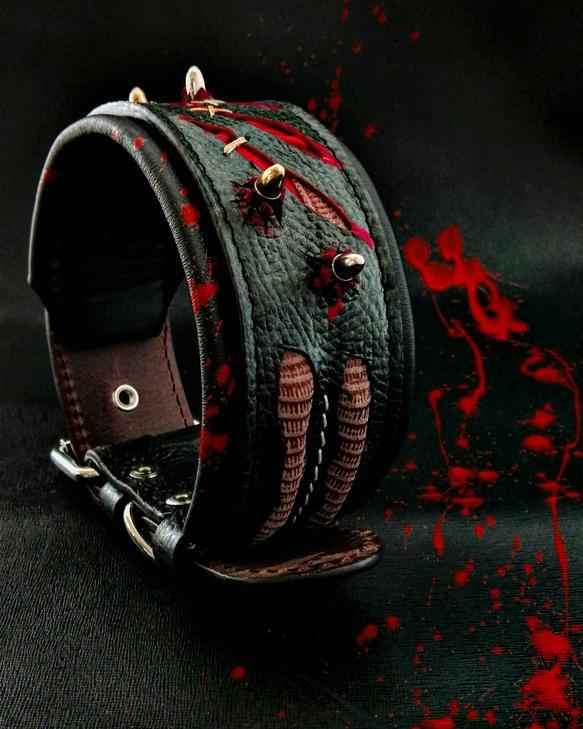 Bestia Haunted Limited Edition Leather Dog Collar