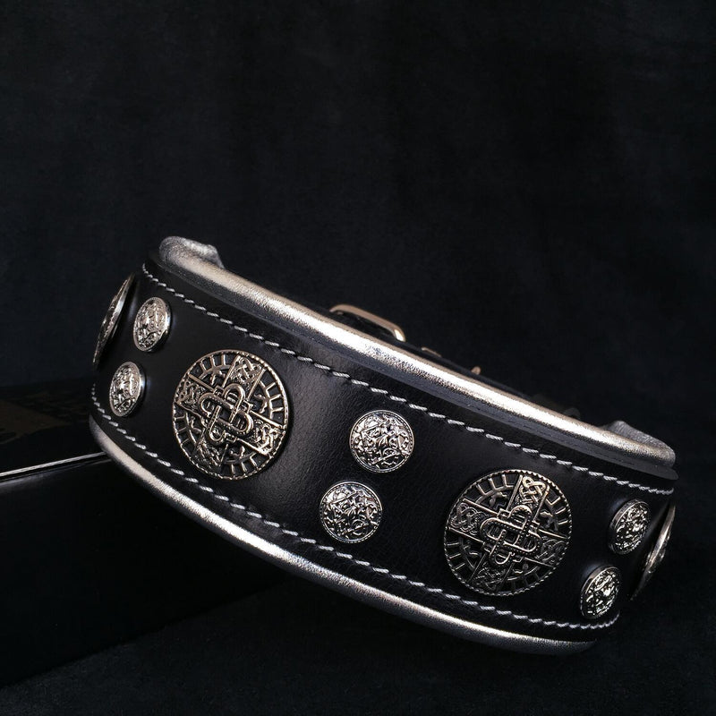 Bestia Dog Gear Genuine Leather Dog Collar 