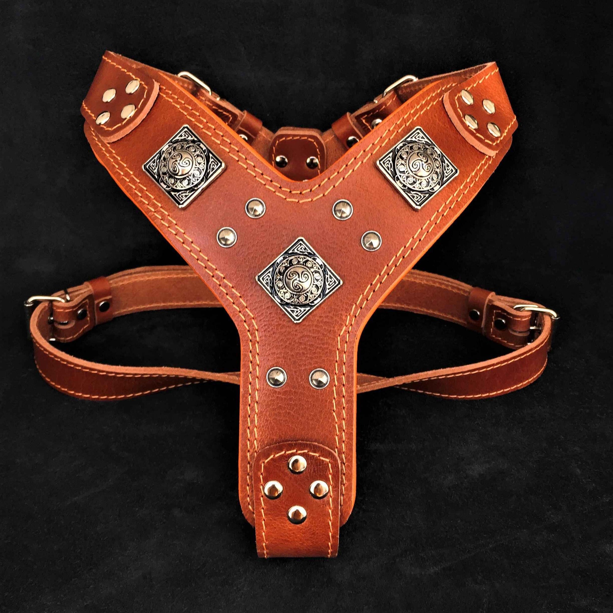Bestia Eros Brown Leather Dog Harness