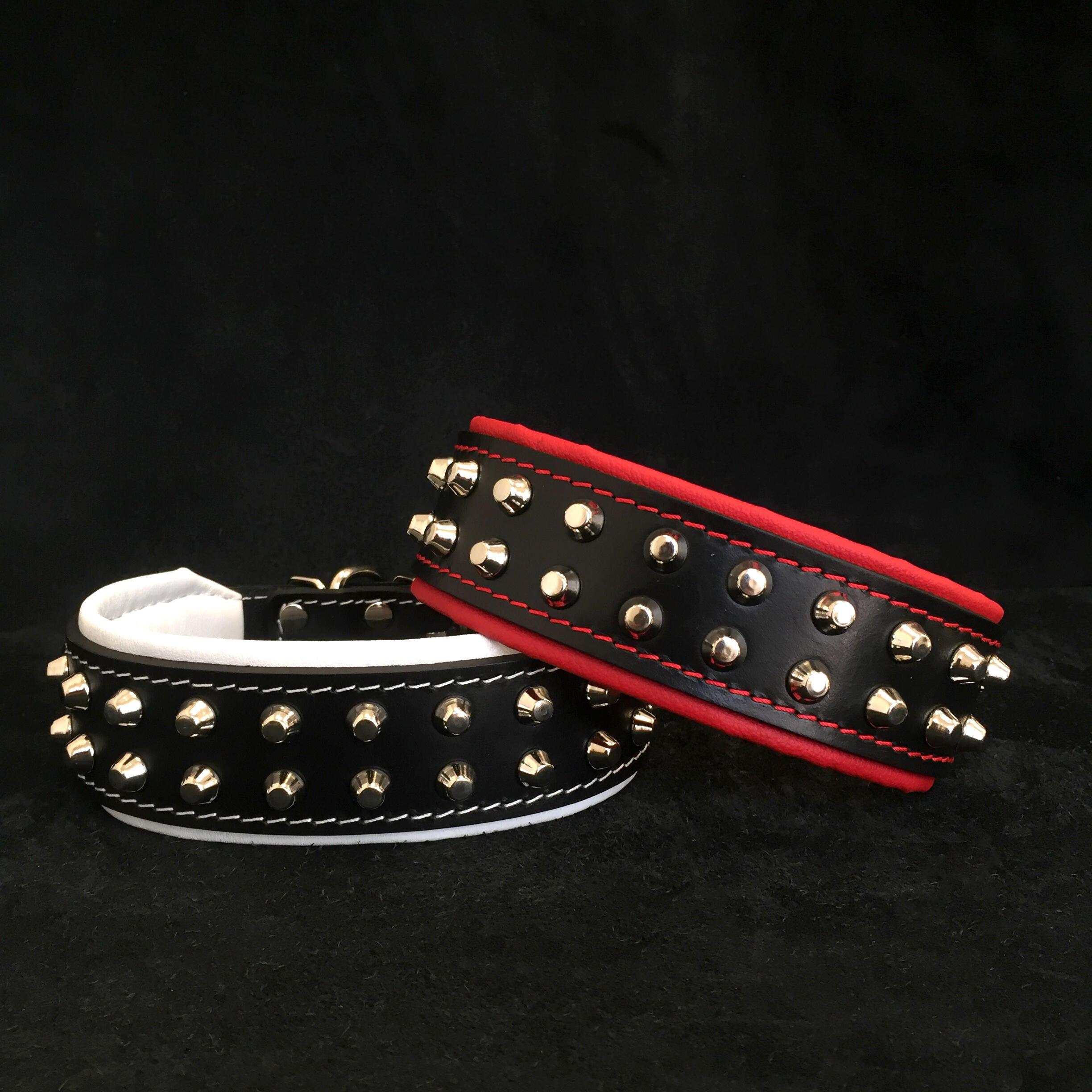 Bestia Dog Gear leather Dog Collar - black; brown 