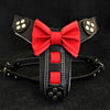 Bestia Dog Gear Genuine Leather Dog Harness - Black