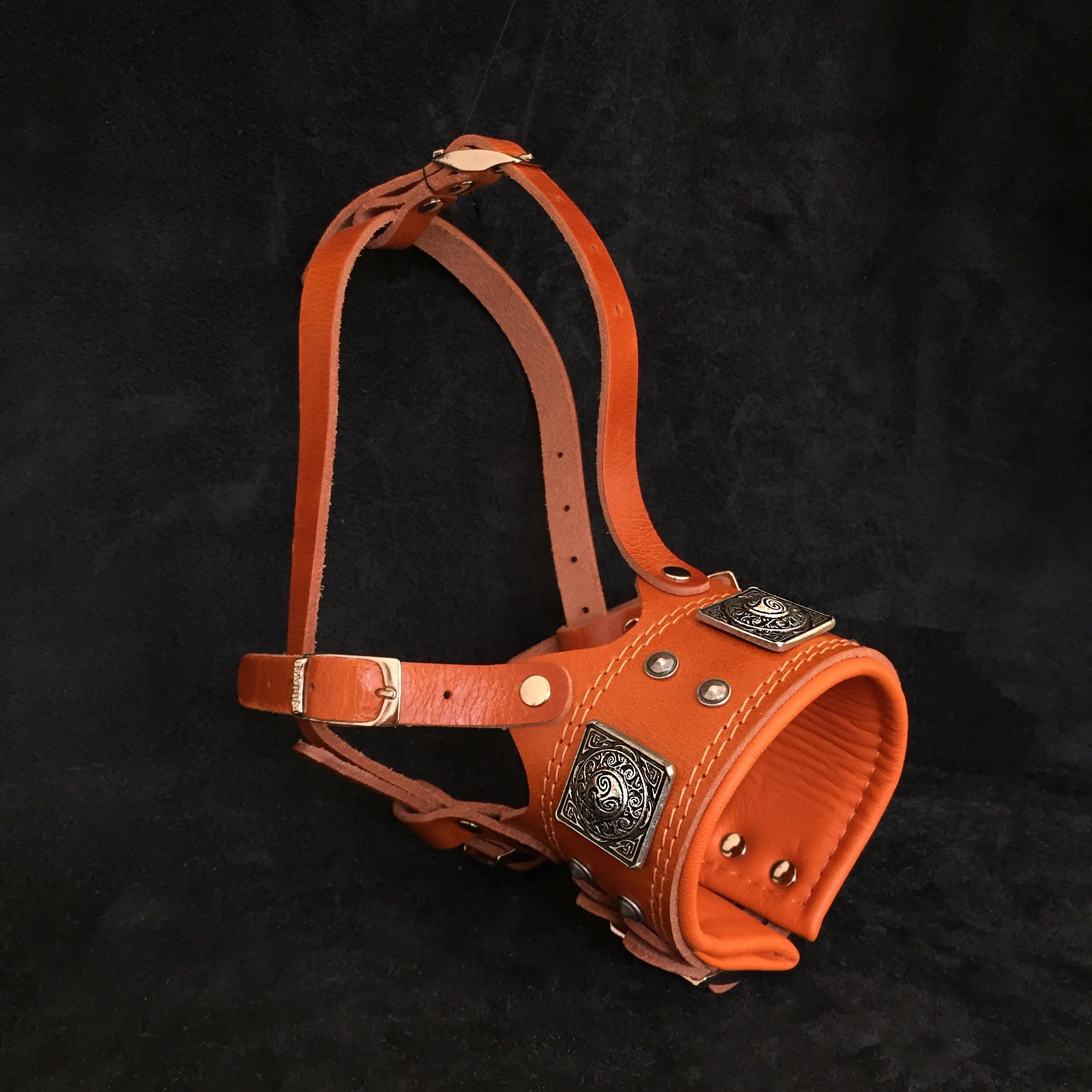 Bestia Dog Gear Genuine Leather Muzzles - Brown 