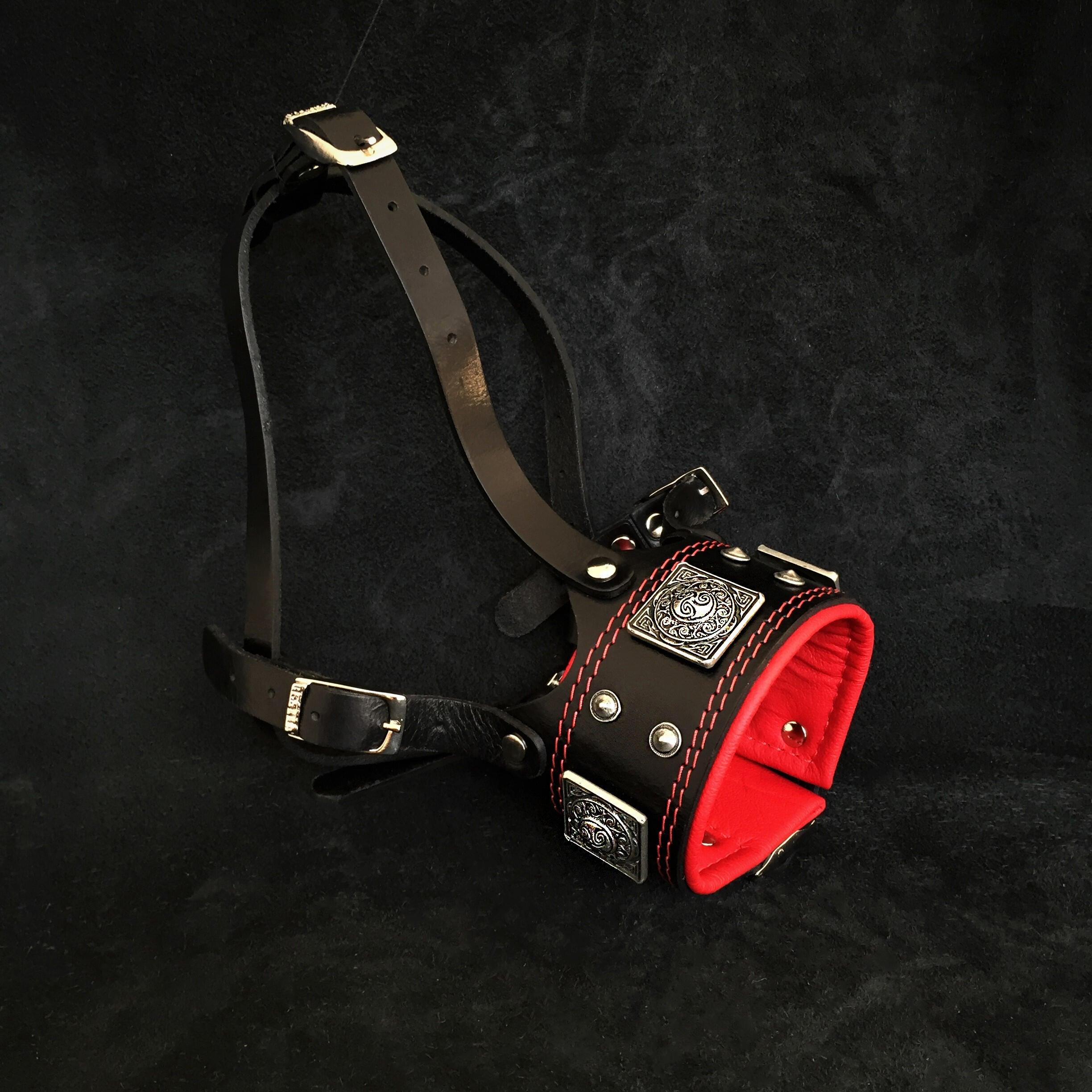Bestia Dog Gear Genuine Leather Muzzles - Black 