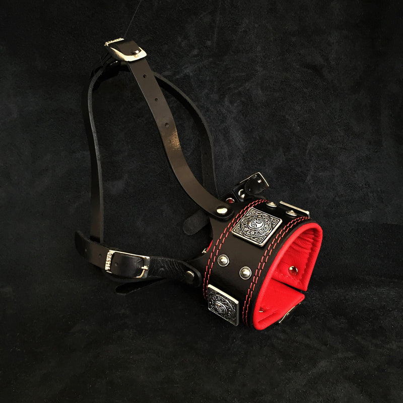 Bestia Dog Gear Genuine Leather Muzzles - Black 