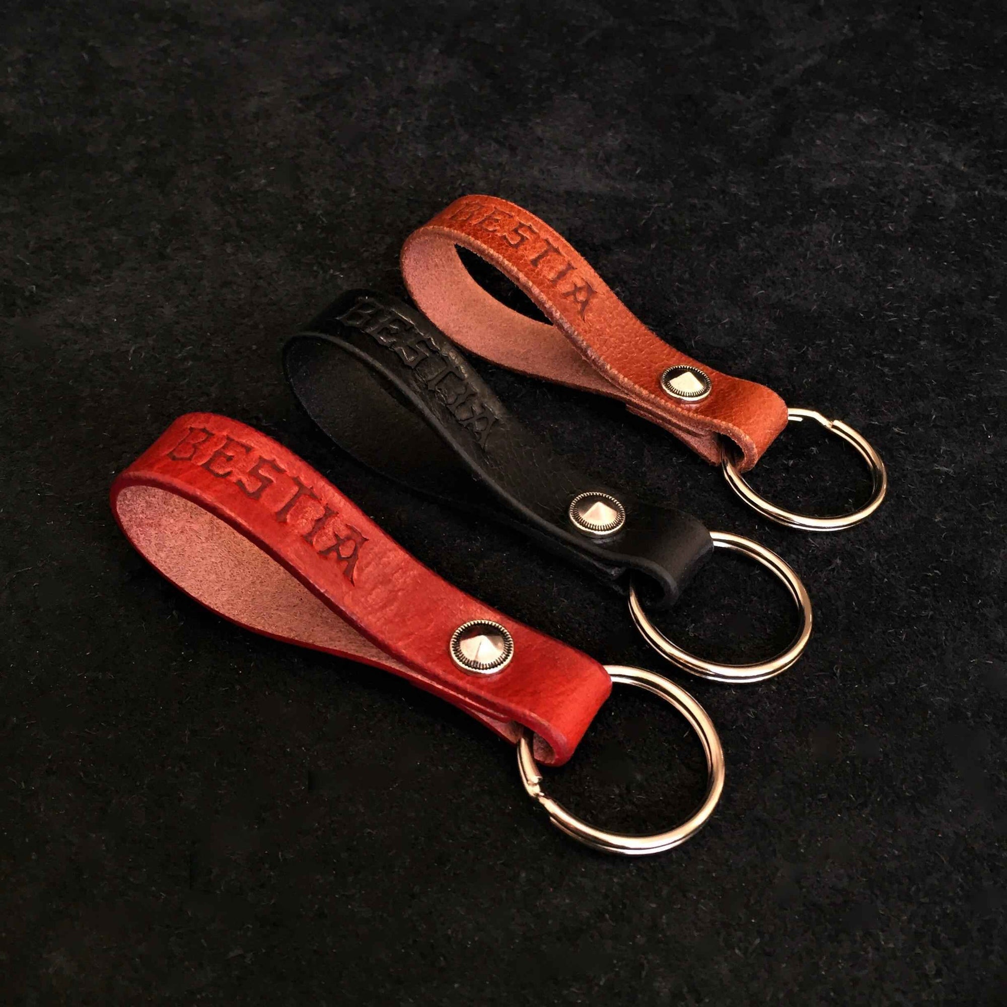 Bestia Handmade Genuine Leather Keychain