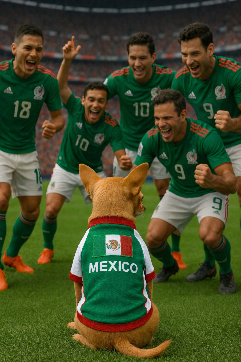 Parisian Pet Team Mexico Dog T-Shirt-Red, White, Green