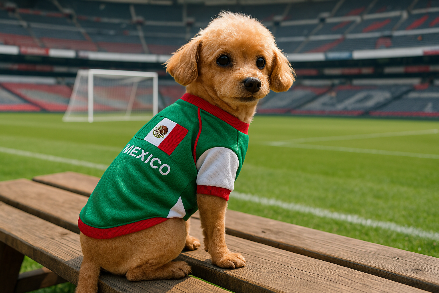 Parisian Pet Team Mexico Dog T-Shirt-Red, White, Green