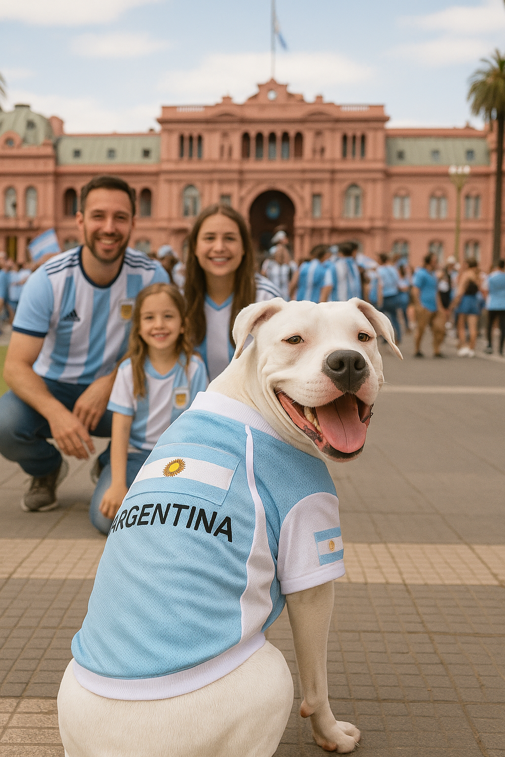 Parisian Pet Team Argentina Jersey for Dogs & Cats  Perfect Soccer Fan Apparel, Blue and White