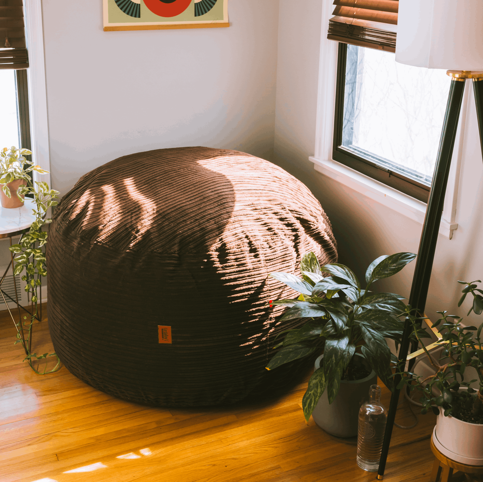 CordaRoy's King Terry Corduroy Convertible Bean Bag Chair