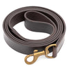 Jeffers Flat Leather Dog Leash with Hand Strap Handle, 6L