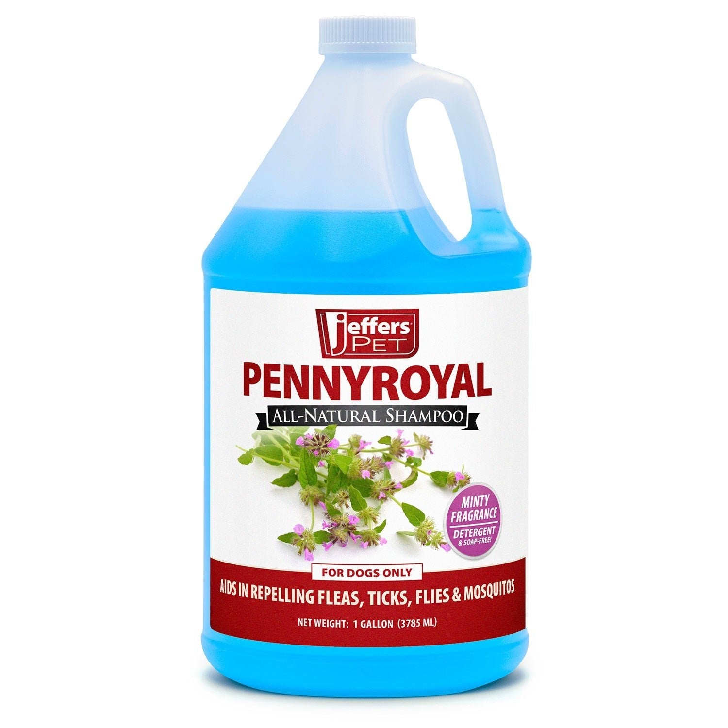Jeffers Natural Flea & Tick Pennyroyal Pet Shampoo - Aids in Repelling Fleas, Ticks, Flies & Mosquitos