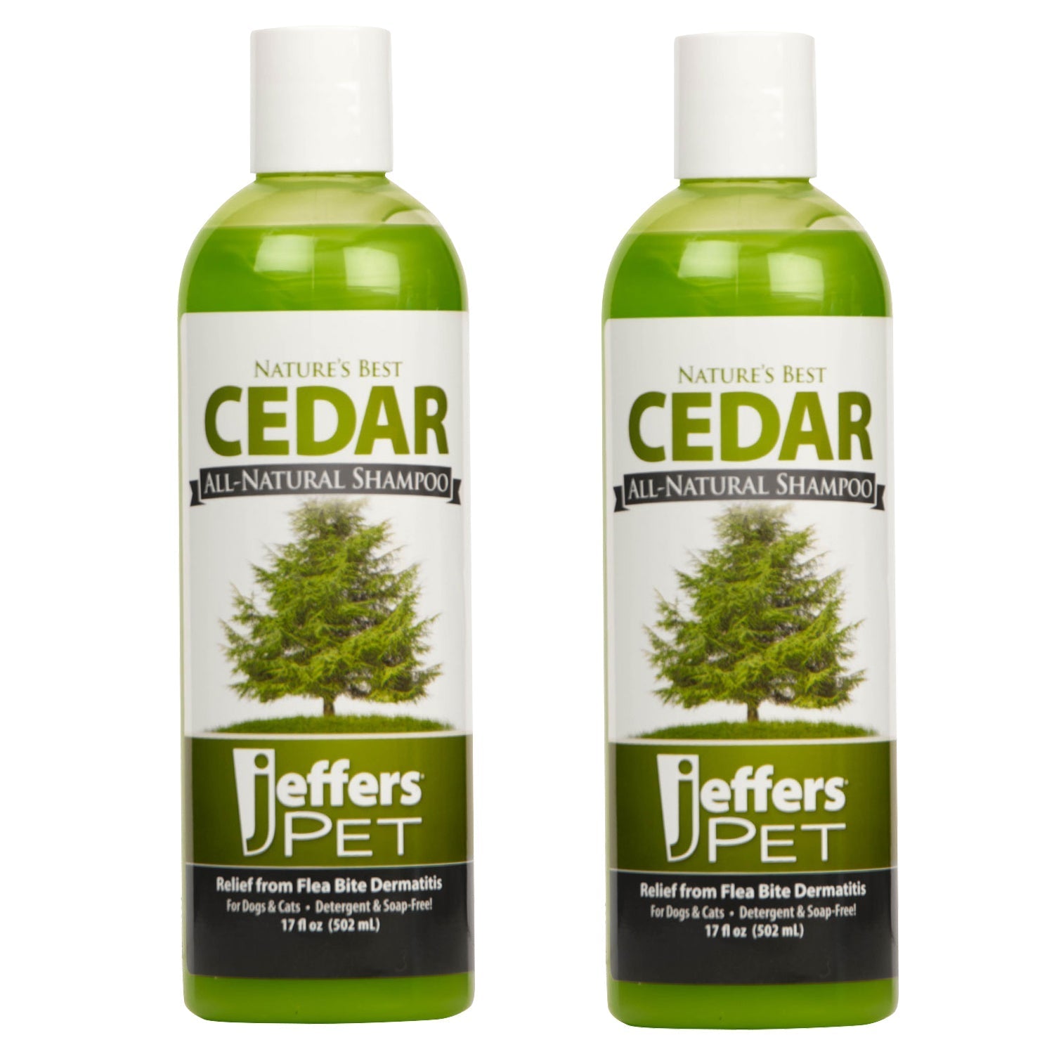 Jeffers Pet Natures Best Cedar All-Natural Flea Bite Relief Shampoo for Dogs and Cats