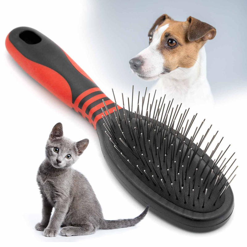 Jeffers Pin Brush for Pet Grooming, Medium