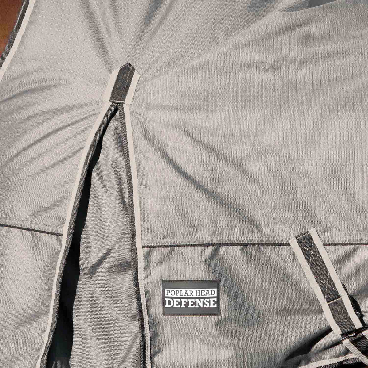 Jeffers Poplar Head – "Defense" 1680 Denier Turnout Blanket with High Neck, 240 Gram, Plymouth Brown