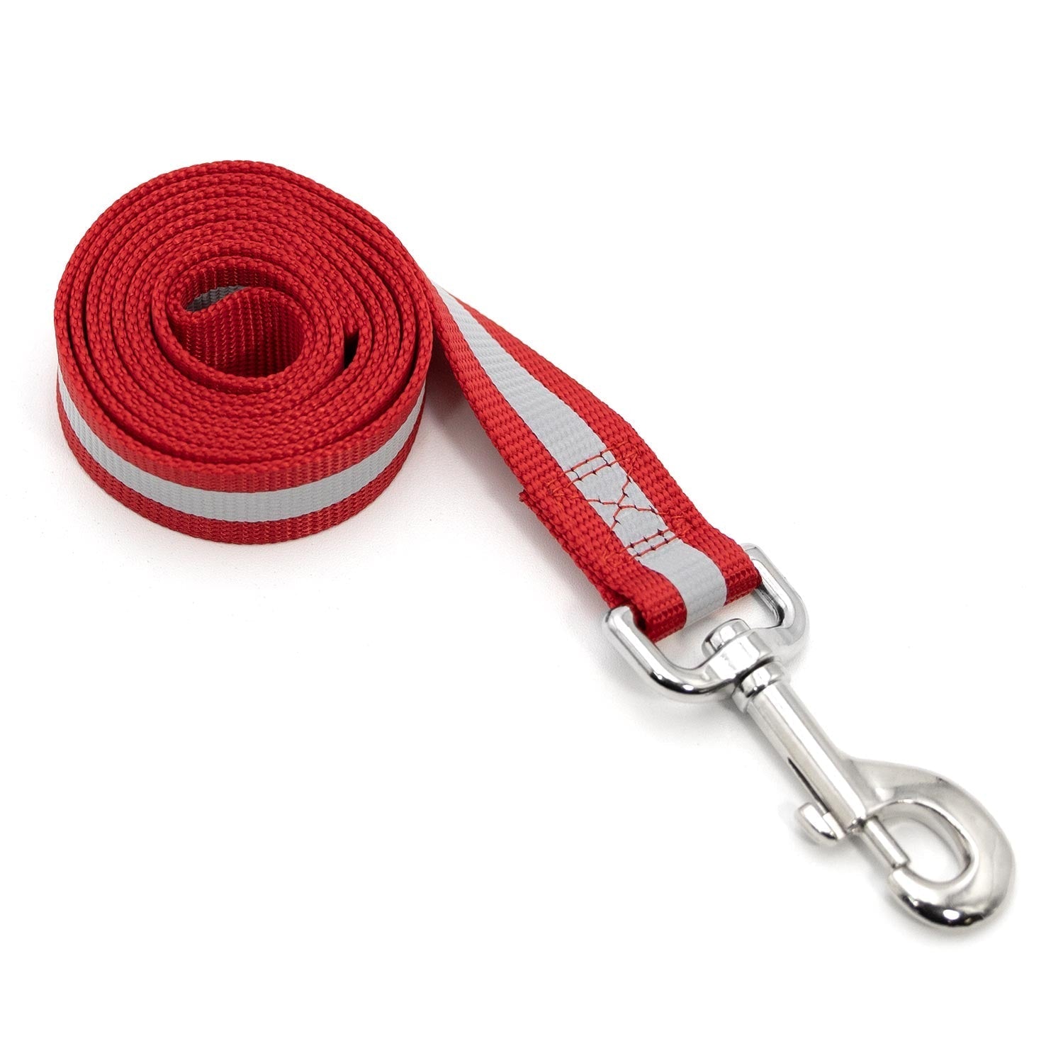 Jeffers Reflective Glow-in-the-Dark Safety Stripe Nylon Dog Leash, 1" W x 4 L