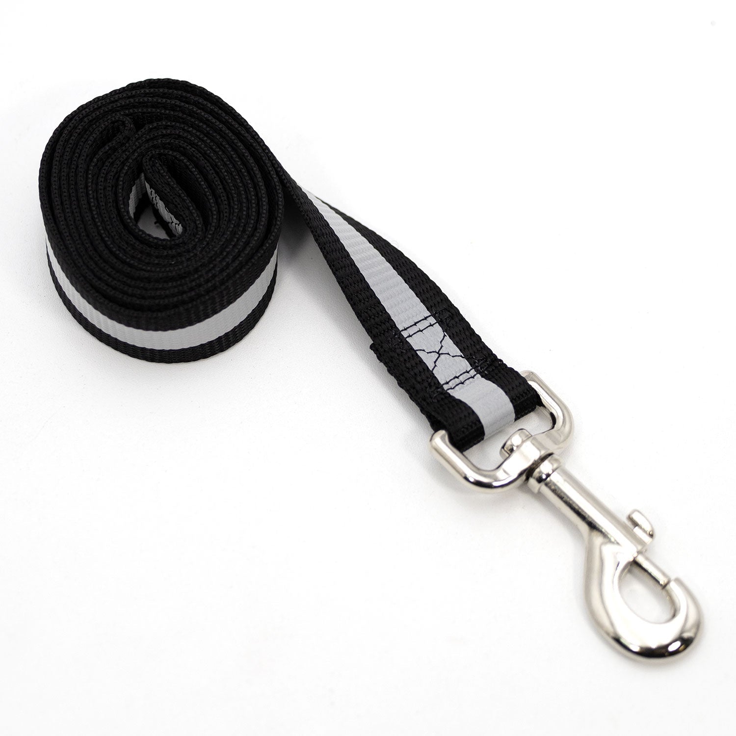 Jeffers Reflective Glow-in-the-Dark Safety Stripe Nylon Dog Leash, 1" W x 4 L