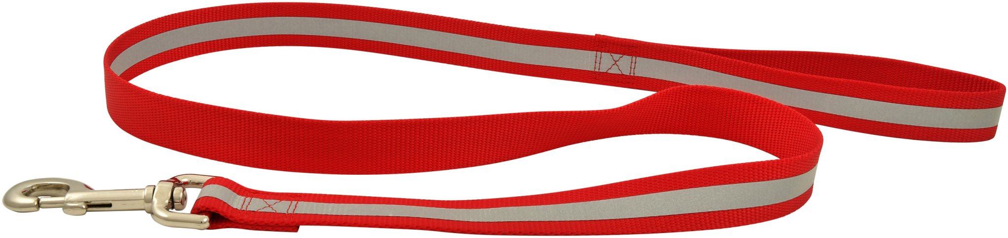 Jeffers Reflective Glow-in-the-Dark Safety Stripe Nylon Dog Leash, 1" W x 4 L