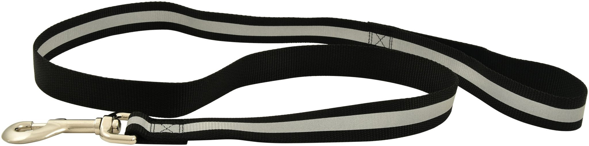 Jeffers Reflective Glow-in-the-Dark Safety Stripe Nylon Dog Leash, 1" W x 4 L