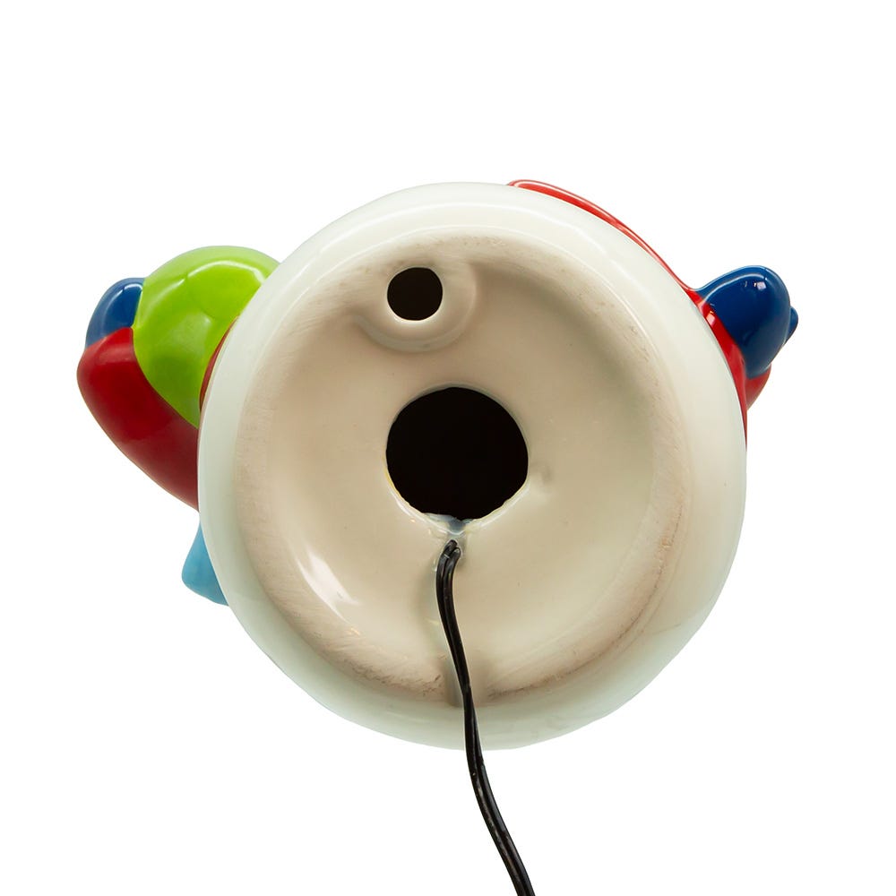 Kurt Adler 10-Inch Ceramic Snowman With Bubble Light