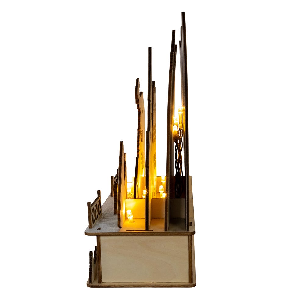 Kurt Adler 9.8-Inch Battery Operated LED Lighted Christmas Tree Village