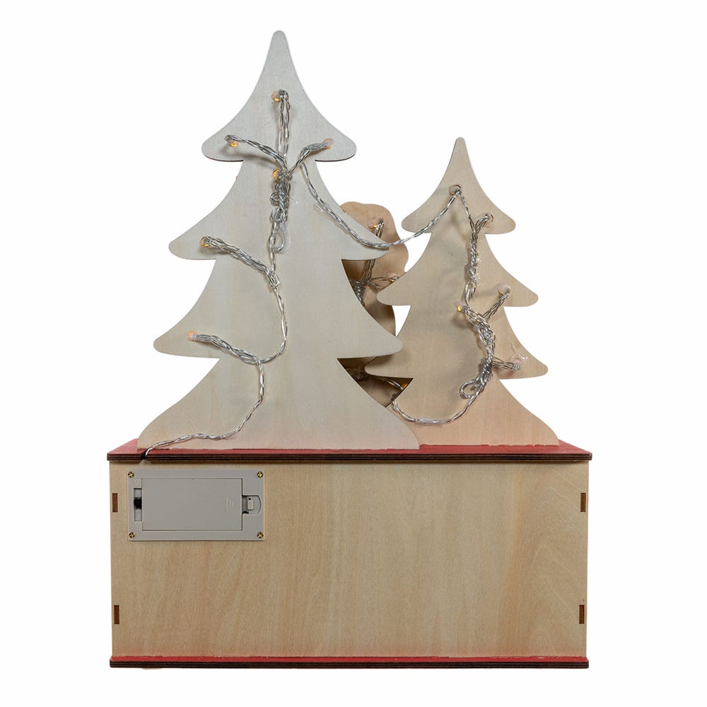 Kurt Adler 15.75-Inch Battery Operated Wooden LED Lighted Advent Calendar