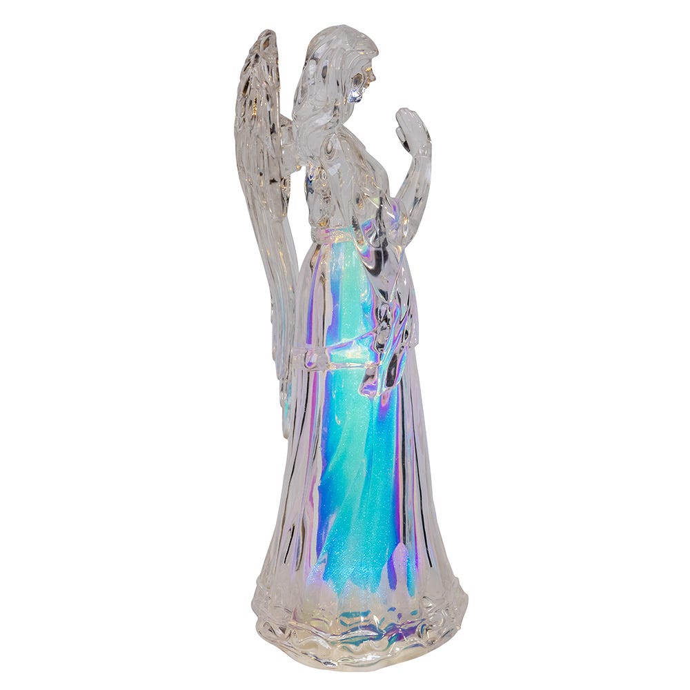Kurt Adler 10.5" Battery Operated Lighted Acrylic Praying Angel