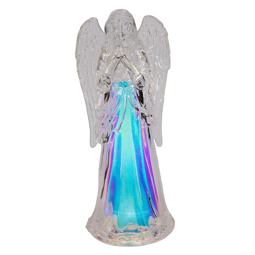 Kurt Adler 10.5" Battery Operated Lighted Acrylic Praying Angel