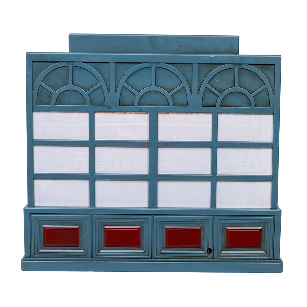 Kurt Adler enchanting 8.375-Inch Battery Operated USB LED Lighted Christmas Shop With Spinning Glitter Water