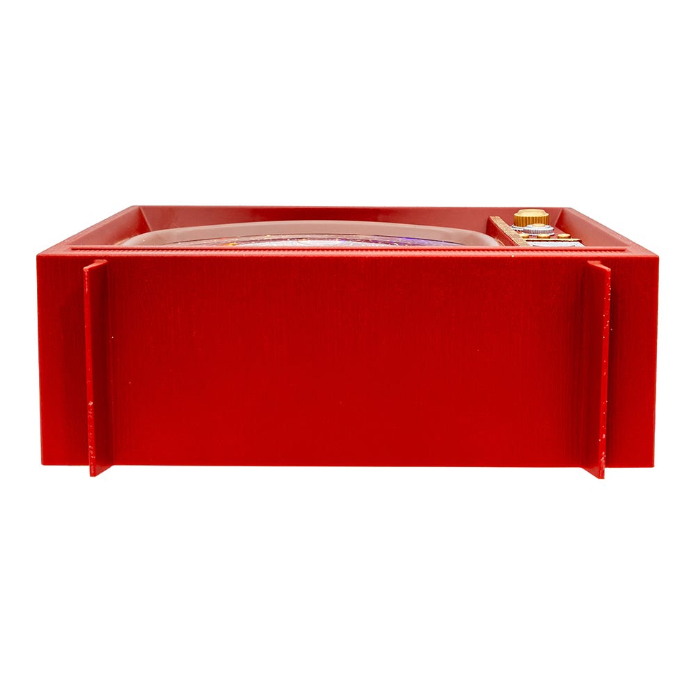 Kurt Adler 8.325-Inch Battery Operated USB LED Musical TV with Spinning Glitter Water Table Piece