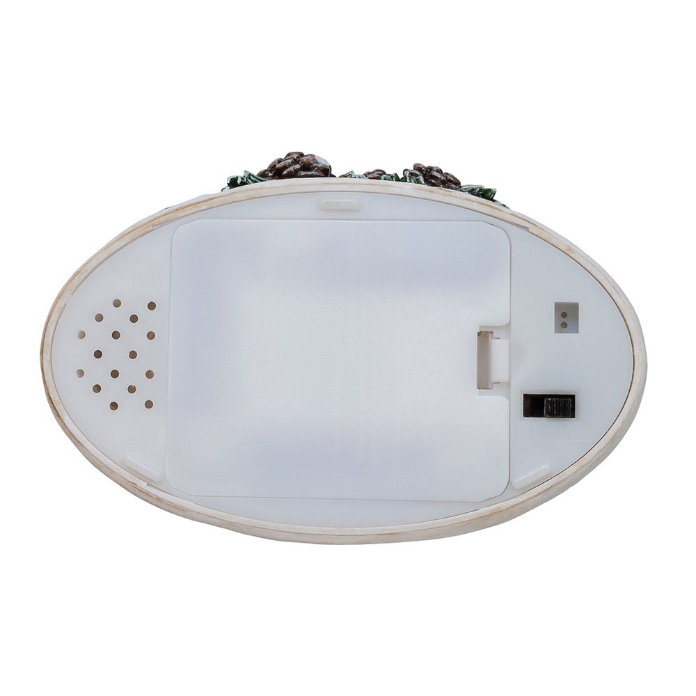 Kurt Adler 10.875-Inch Battery Operated USB LED Lighted Lantern with Cardinals and Spinning Glitter Water