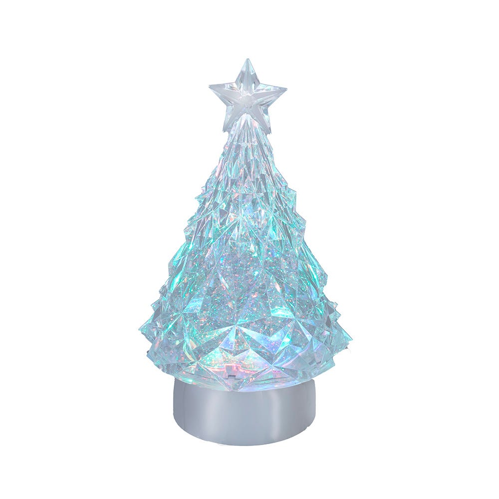Kurt Adler 9-Inch Battery Operated USB LED Lighted Tree Water Lantern