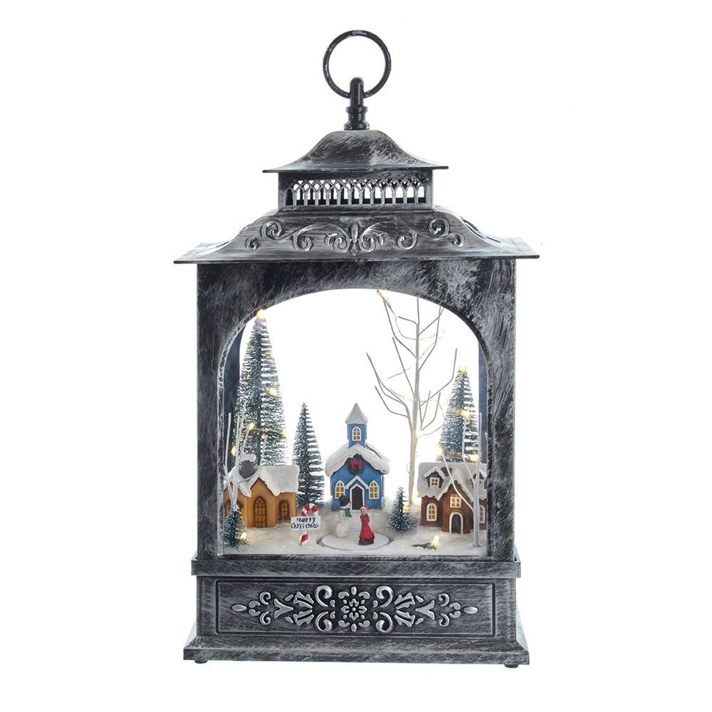 Kurt Adler 15-Inch  Battery-Operated LED Musical Christmas Village Lantern
